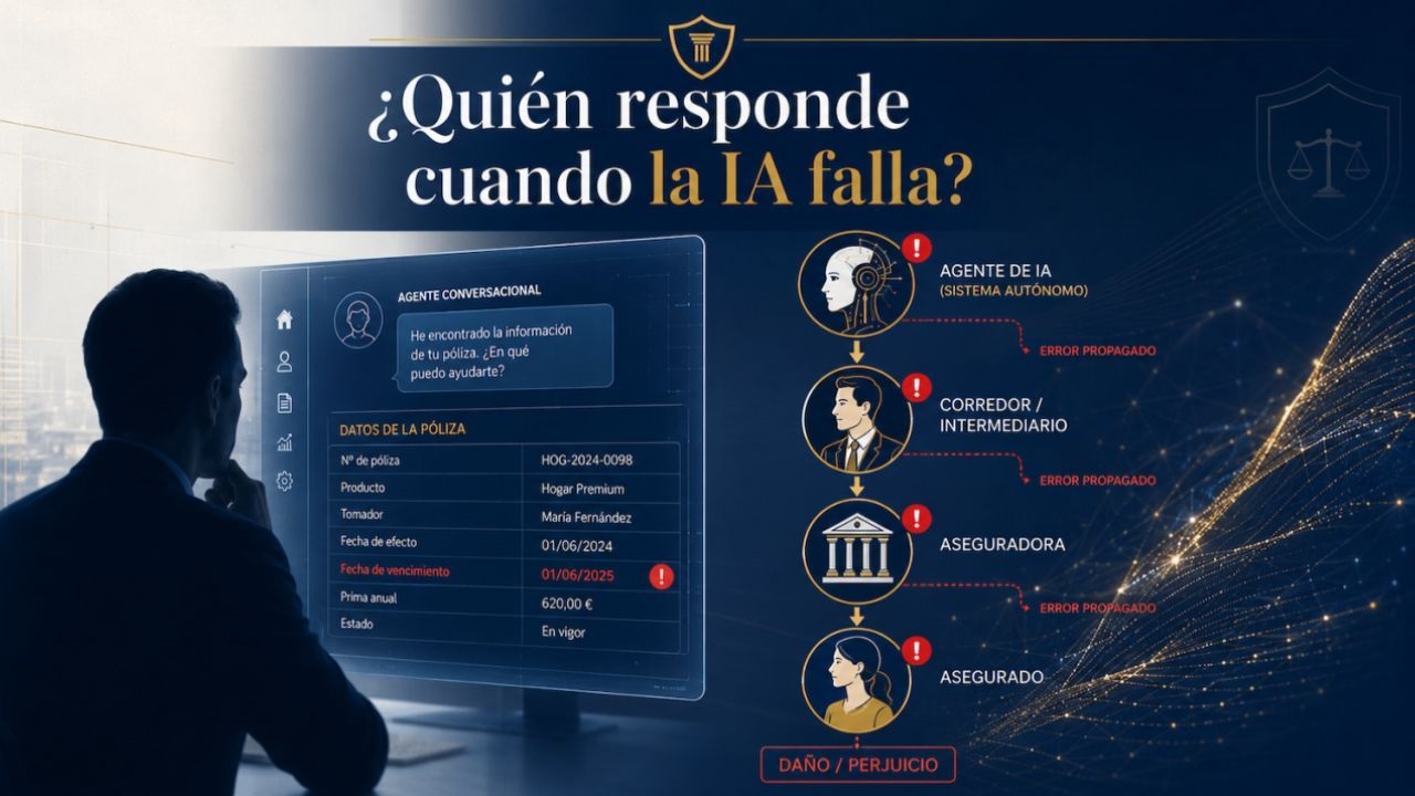 La IA agéntica ha llegado al seguro antes de que el derecho estuviese preparado para recibirla. Un caso concreto —ya conocido en el sector— ilustra con precisión dónde están las grietas del sistema y quién paga cuando la máquina falla.